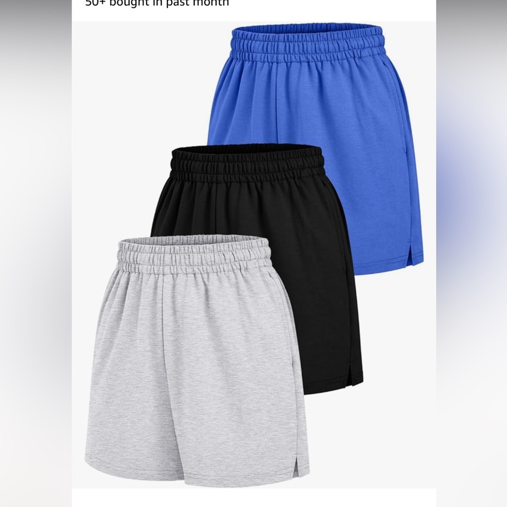Three pack of shorts Amazon size small
